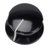 Bakelite Knob Fester RCA black 33mm Shaft 6.4mm
