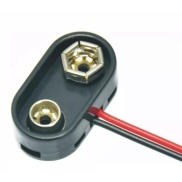 9V 9-Volt Battery Black Clip / Connector Snap T Type