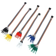 Red Flat Hook clip to Female Jumper Wire 10 lines AWG24 200mm