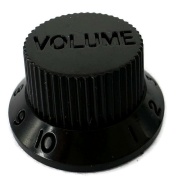 Volume Black Knob With number 1 to 10 Shaft 6x18T