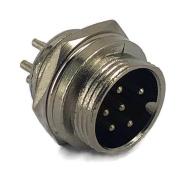 6 Pins Male circular connector 12mm GX12