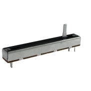 TAYDA 100K OHM Logarithmic Taper Slide Potentiometer PCB Mount Metal Shaft Lever Height: 15mm