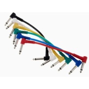 6 wires 6.35mm 1/4" Right Angled Plug Mono Patch Cable 20cm