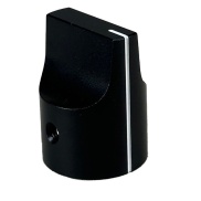 Aluminum Manley Black Knob 19x25 Shaft 6.4mm