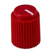 Ripple knob red 14x17mm Shaft Hole 6.35mm