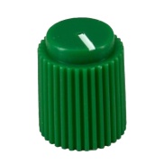 Ripple knob Green 14x17mm Shaft Hole 6.35mm