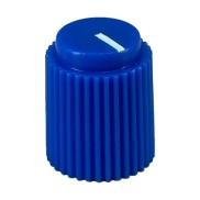 Ripple knob Blue 14x17mm Shaft Hole 6.35mm