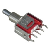 Sub Mini Toggle Switch SPDT On-Off-On Short Handle Snap-in V-bracket