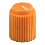Ripple knob Orange 14x17mm Shaft Hole 6.35mm