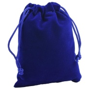 Blue Velvet Bag 13cmx18cm