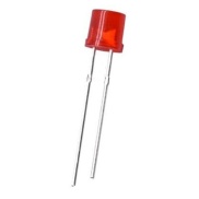 FLAT TOP RED LED 5mm Diffuse Lens
