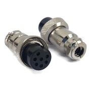 7 Pins Female circular connector 12mm GX12