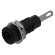 2mm Banana Male Socket Black MULTICOMP