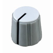 Gray Knob White top 16X15mm shaft hole 6.4mm