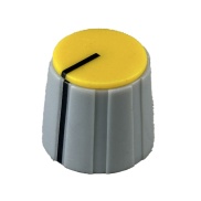 Gray Knob Yellow top 16X15mm shaft hole 6.4mm