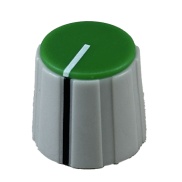 Gray Knob Green top 16X15mm shaft hole 6.4mm