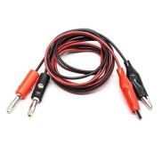 Banana Plug to Alligator Clips Test Cable 1M