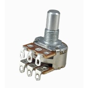 TAYDA 1M OHM Linear Dual Taper Potentiometer Solder lug Round Shaft Without tab