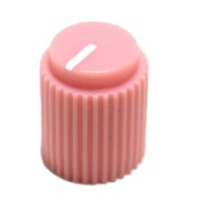 Ripple knob Light Pink 14x17mm Shaft Hole 6.35mm