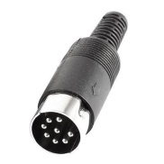 8 Pin MIDI connector Male 270°
