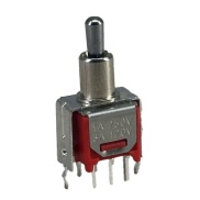 Sub Mini Toggle Switch DPDT On-Off-On Short Handle Snap-in V-bracket
