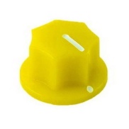 MXR Style Fluted Yellow Knob Shaft Diameter 6mm
