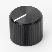 Knurled Aluminum Black Knob 13x15mm