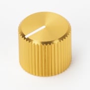 Knurled Aluminum Gold Knob 13x15mm