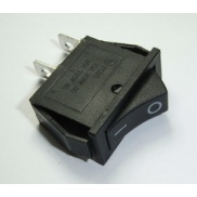 Rocker Switch Black ON/OFF SPST 15A 250VAC Panel Mount, Snap-In