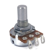 250K OHM Linear Taper Potentiometer Solder Lugs Round Shaft Dia: 6.35mm