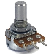 100K OHM Linear Taper Potentiometer PCB Mount Round Shaft Dia: 6.35mm