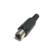 RCA Phono Female Plug Cable Mounting Black
