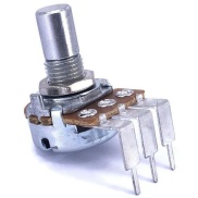 20K OHM W-Taper W20K Tone Control Potentiometer PCB Mount Round Shaft Dia: 6.35mm