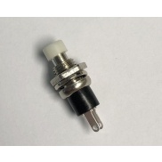 Push Button Momentary Panel Mount White Knob SPST-NO