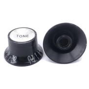 C-2009 Black Gibson Style Knob with Tone Label and White Numbering 0 to 10