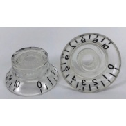 KN-2613 Clear Gibson Style Knob with Black Numbering 0 to 10