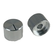 Knurled Aluminum White Knob Shaft 6.35mm