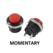 Push Botton Switch Momentary SPST Red Round Cap