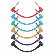 6.35mm 1/4" Mono Guitar Effect Pedal Cable Yellow Color 15cm
