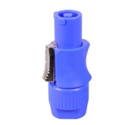 3 Pins Powercon Male Chassis Panel Mount Blue Color 20A 250V