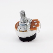 500K OHM Linear Taper Potentiometer On-Off Switch Solder Lugs Knurled Shaft Dia: 6mm