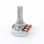 100K OHM W-Taper W100K Tone Control Potentiometer Center Detent PCB Mount Knurled Shaft Dia: 6mm Total Shaft Length:20 mm