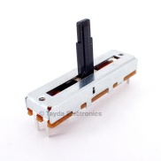 100K OHM W-Taper W100K Slide Potentiometer Center Detent PCB Mount Plastic Shaft Lever Height: 15mm