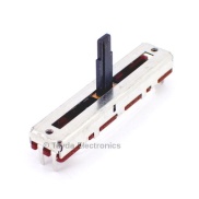 100K OHM W-Taper W100K Slide Potentiometer Center Detent PCB Mount Plastic Shaft Lever Height: 15mm