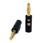 4mm Banana Male Plug Black Gold Plated
