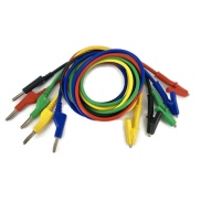 1M Banana Plug to Crocodile Alligator Clips 5 Pieces