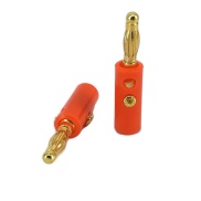 4mm Banana Male Plug Red Gold Plated