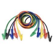 1M Crocodile to Crocodile Alligator Clips 5 Pieces