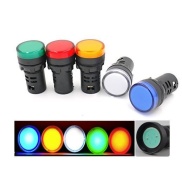 22mm Blue Led Indicator Pilot Lamp Panel Mount 24V