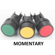 PUSH BUTTON SWITCH MOMENTARY RED COLOR 220V